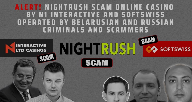 Nightrush Softswiss Online Casino – Dont Fall – it is Scam by Softswiss, Hollycorn NV and N1 Interactive Ltd