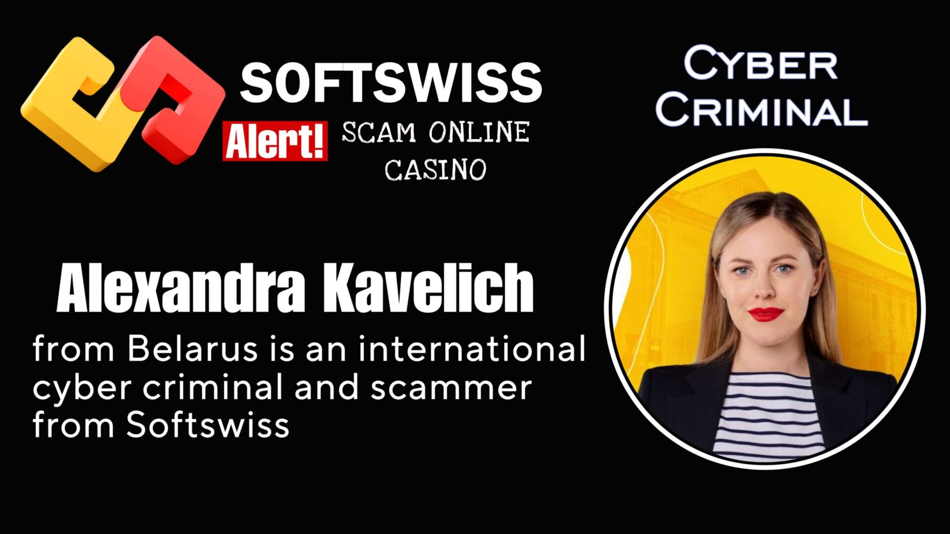 Alexandra Kavelich Softswiss team is an international scammer with connections to #Softswiss, #Merkeleon, N1 Interactive Ltd and and Ivan Montik