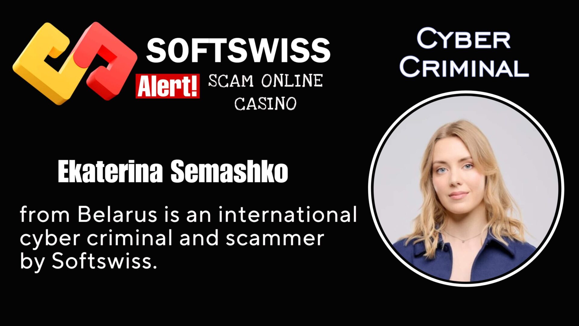 Ekaterina Semashko Softswiss worker linked to international fraudster, working on crimes of #Softswiss, #Merkeleon NV, Roland Yakovlevich Isaev, Paata Gamgoneishvili, Ivan Montik, Pavel Kashuba, Dmitry Yaikov (Dzmitry Yaikau), Andrey Starovoitov and Max (Maksim) Trafimovich