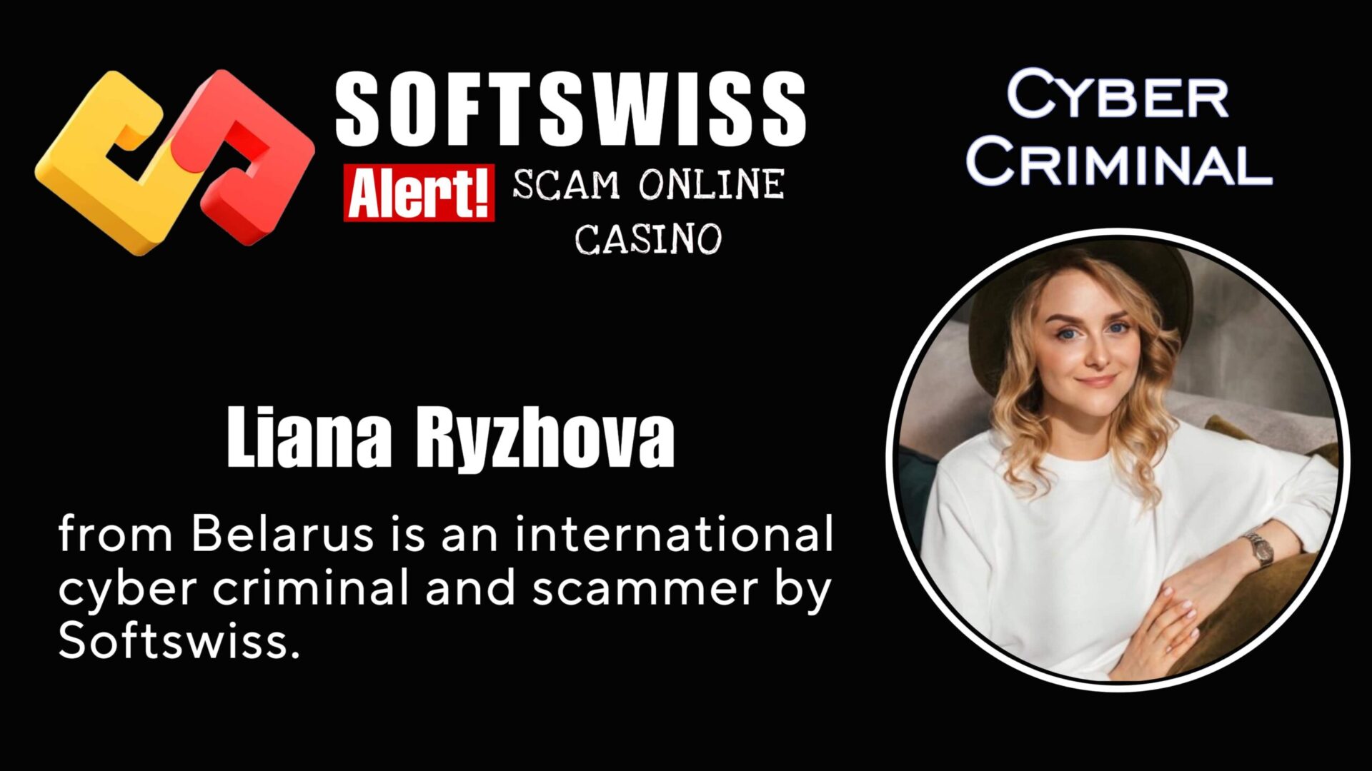 Liana Ryzhova Softswiss personnel linked to international scammer, working on crimes of #Softswiss, #N1 Interactive Ltd, #Hollycorn NV, #Merkeleon, Ivan Montik, Pavel Kashuba, Roland Isaev and Dmitry Yaikov