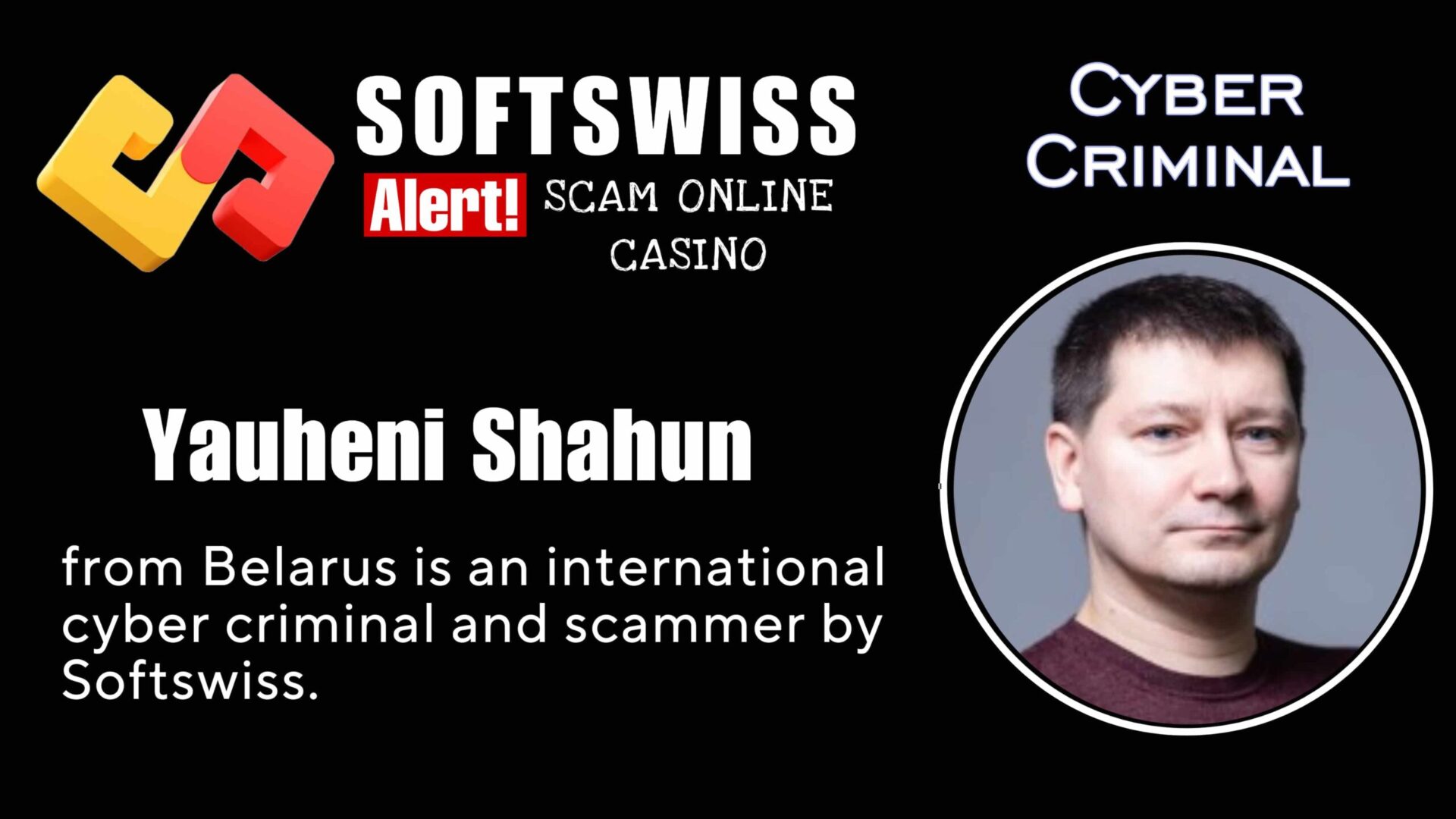 Yauheni Shahun - softswiss scam - Casino by Softswiss